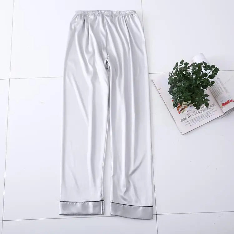 Silky Satin Pajama Pants | Soft Summer Home Trousers