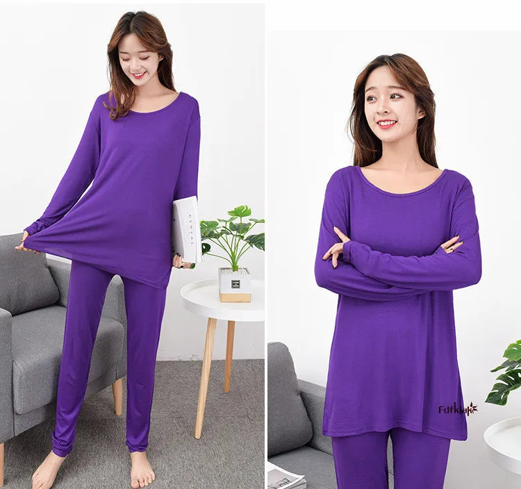 Plus Size Modal Pajama Set | Soft 3XL-7XL Sleepwear