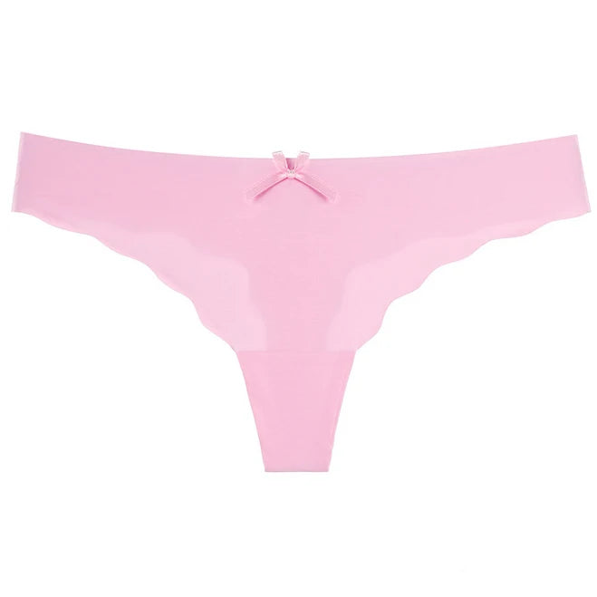 Seamless Low-Waist G-String Set | Leopard Pattern Cotton-Lined Thongs
