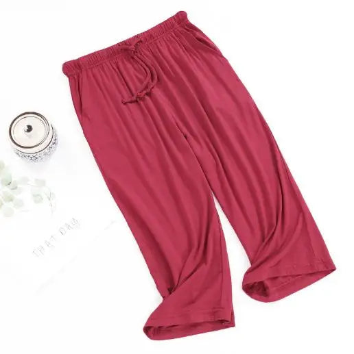 Cropped Pajama Pants | Soft Summer Home Trousers