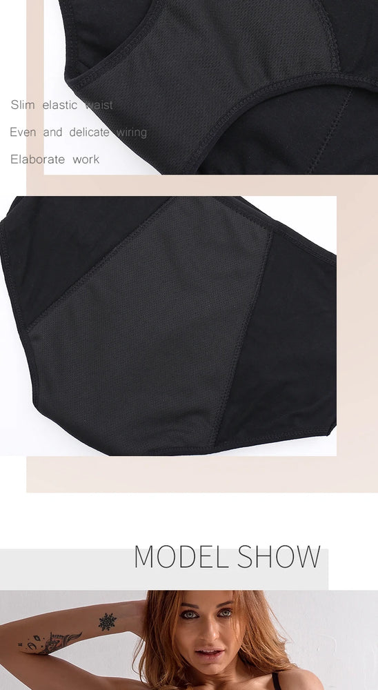 4-Layer Leakproof Period Briefs | High-Rise Absorbent Lingerie