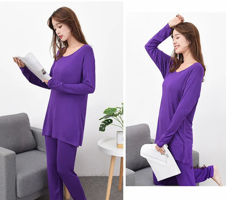 Plus Size Modal Pajama Set | Soft 3XL-7XL Sleepwear
