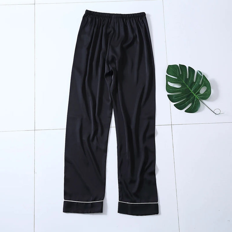 Silky Satin Pajama Pants | Soft Summer Home Trousers