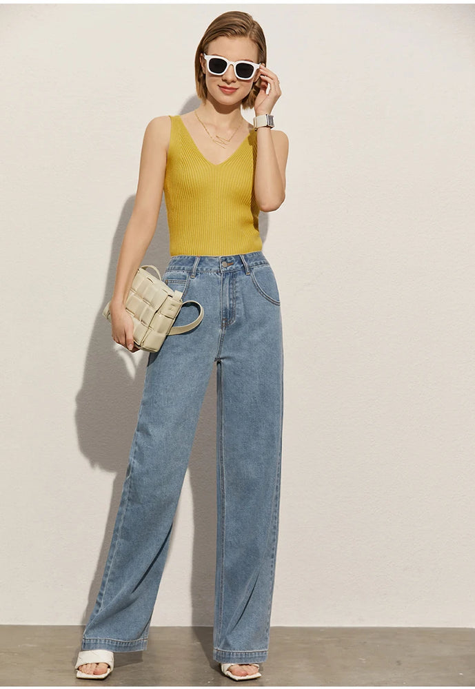 Minimalism V-Neck Knitted Camisole | Office Lady Tank