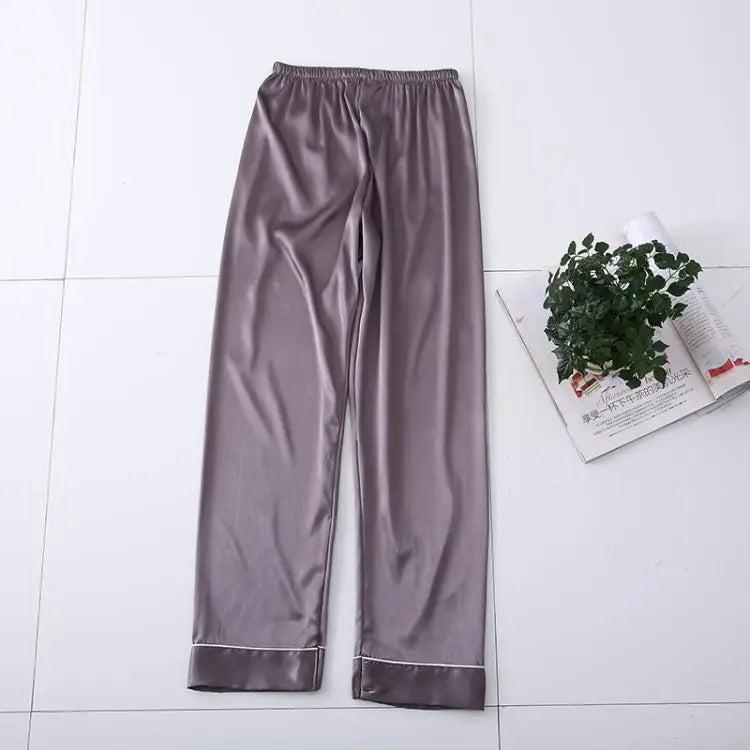 Silky Satin Pajama Pants | Soft Summer Home Trousers
