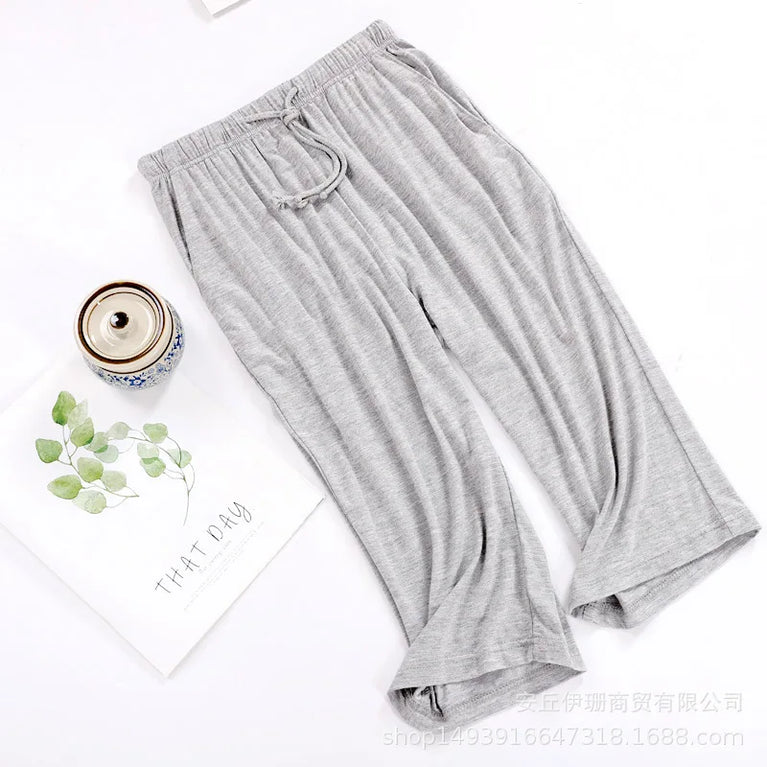 Cropped Pajama Pants | Soft Summer Home Trousers