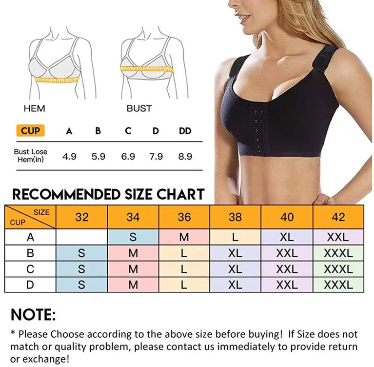 Post-Op Support Bra | Front-Closure Posture Vest