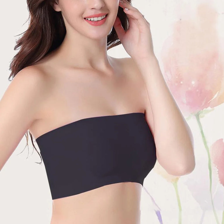 Crystal-Decorated Gradient Bandeau – High-Stretch Seamless Support