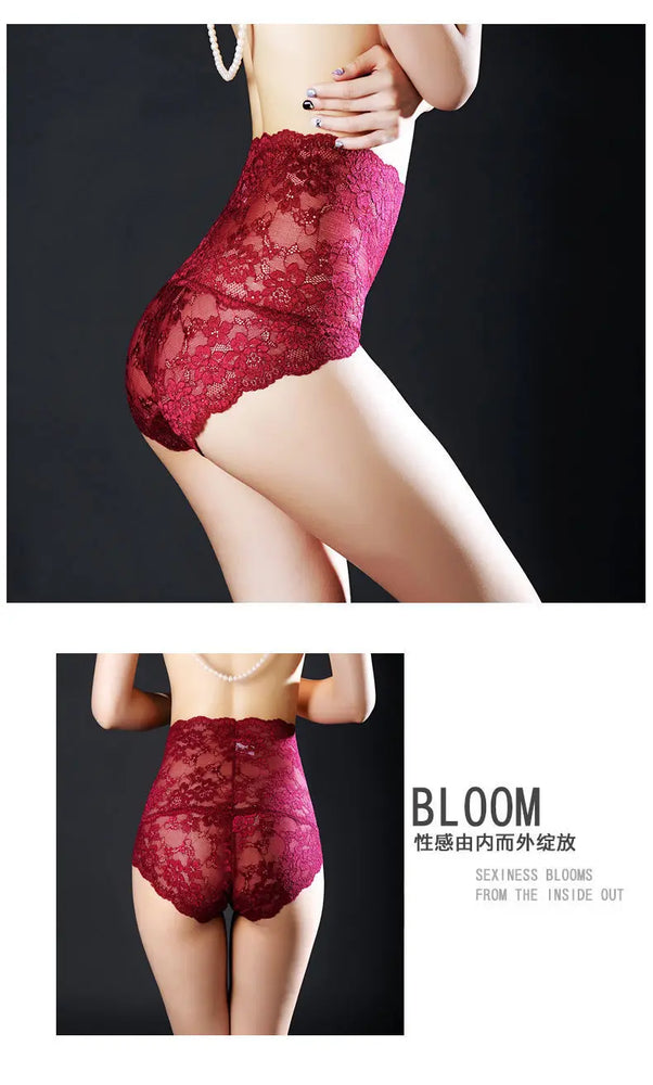 3pc Butt Lifter Briefs | High-Waist Lace Tummy Control