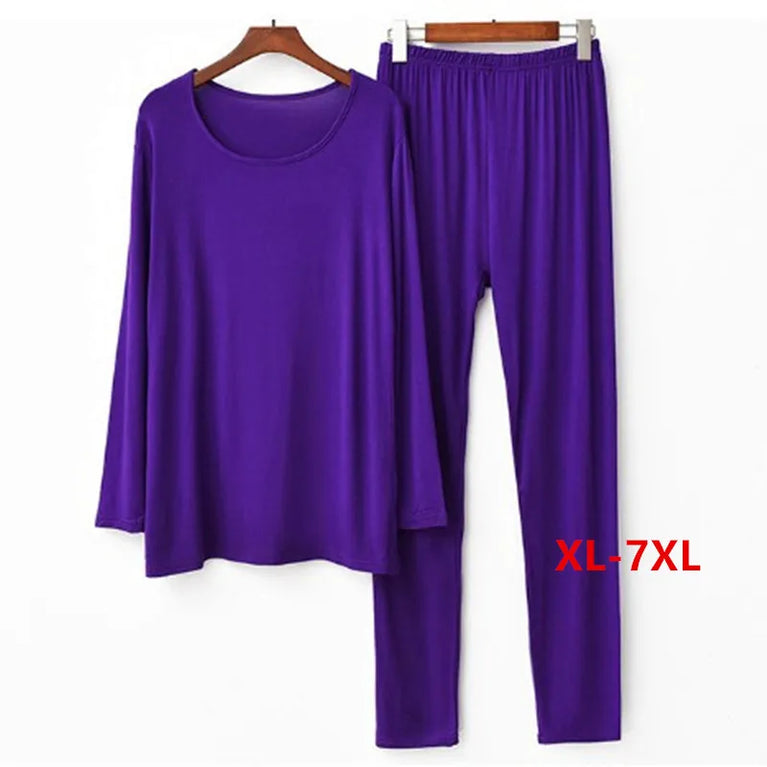 Plus Size Modal Pajama Set | Soft 3XL-7XL Sleepwear