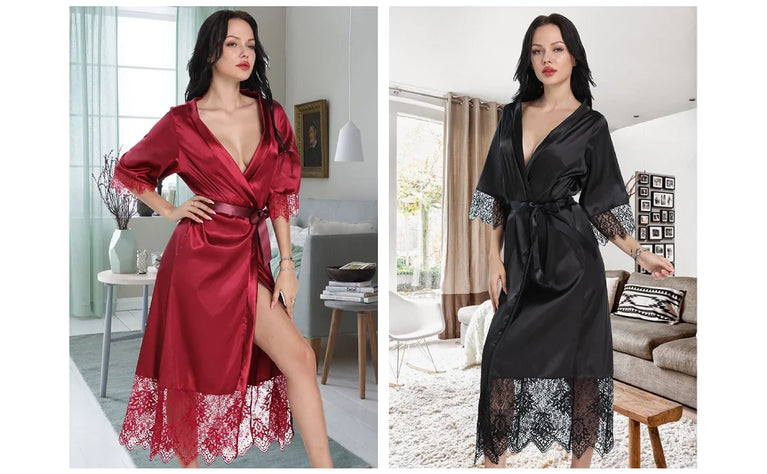 Luxury Silk Kimono Robe | Satin Bridesmaid Dressing Gown