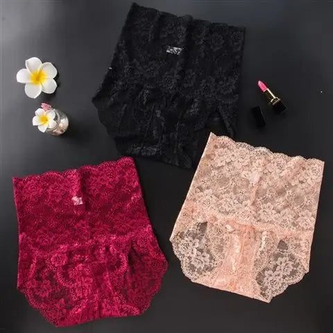 3pc Butt Lifter Briefs | High-Waist Lace Tummy Control