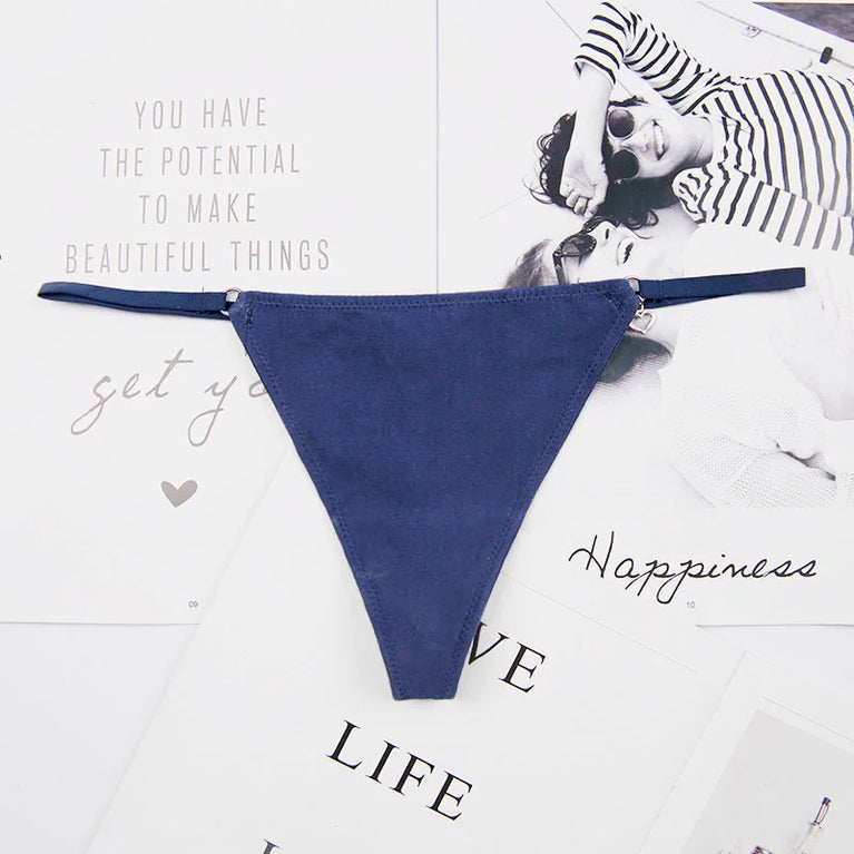 Seamless Low-Waist G-String Set | Leopard Pattern Cotton-Lined Thongs