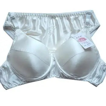 100% Pure Silk Bra & Brief Set | Wireless AB Cup Lingerie