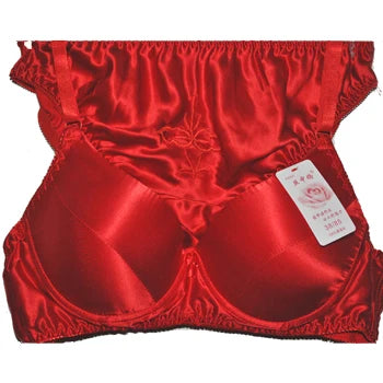 100% Pure Silk Bra & Brief Set | Wireless AB Cup Lingerie