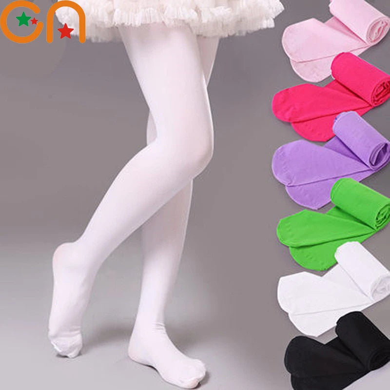 Girls' Velvet Ballet Tights | Ultra-Thin 0–15Y Dance Pantyhose