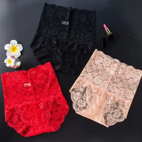 3pc Butt Lifter Briefs | High-Waist Lace Tummy Control