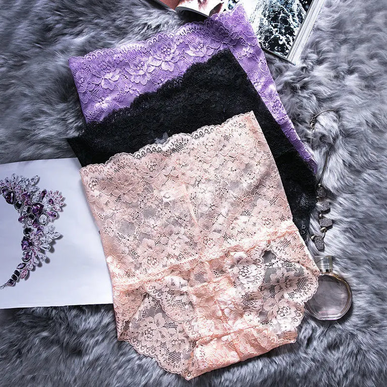 3pc Butt Lifter Briefs | High-Waist Lace Tummy Control