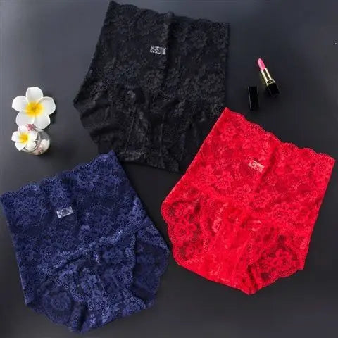 3pc Butt Lifter Briefs | High-Waist Lace Tummy Control