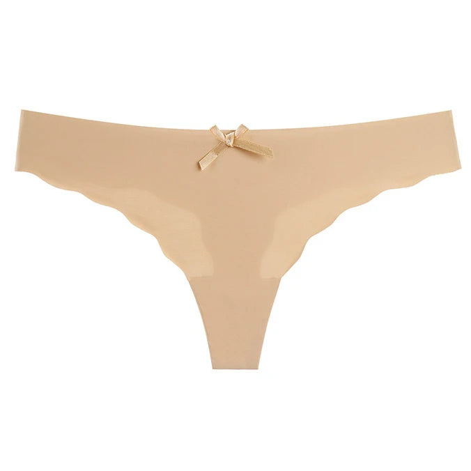 Seamless Low-Waist G-String Set | Leopard Pattern Cotton-Lined Thongs