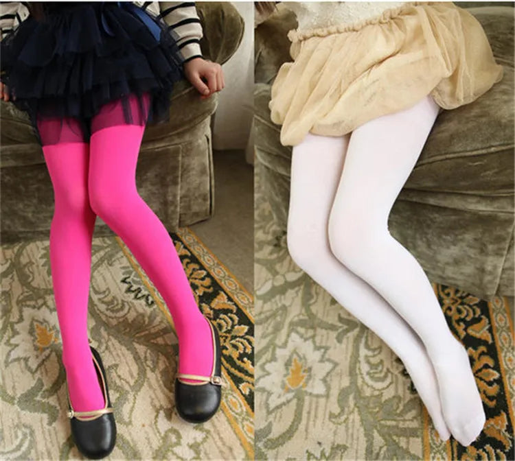 Girls' Velvet Ballet Tights | Ultra-Thin 0–15Y Dance Pantyhose