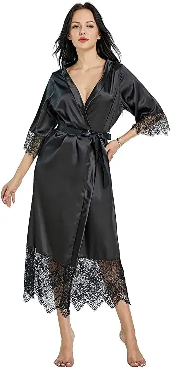 Luxury Silk Kimono Robe | Satin Bridesmaid Dressing Gown