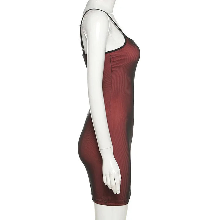 Satin Slip Dress Mesh Mini Bodycon Summer Party Dress Women
