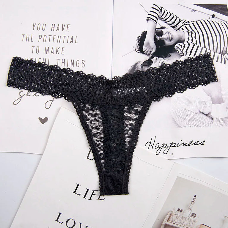Seamless Low-Waist G-String Set | Leopard Pattern Cotton-Lined Thongs