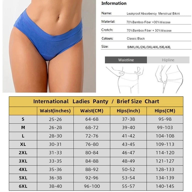 4-Layer Leakproof Period Briefs | High-Rise Absorbent Lingerie