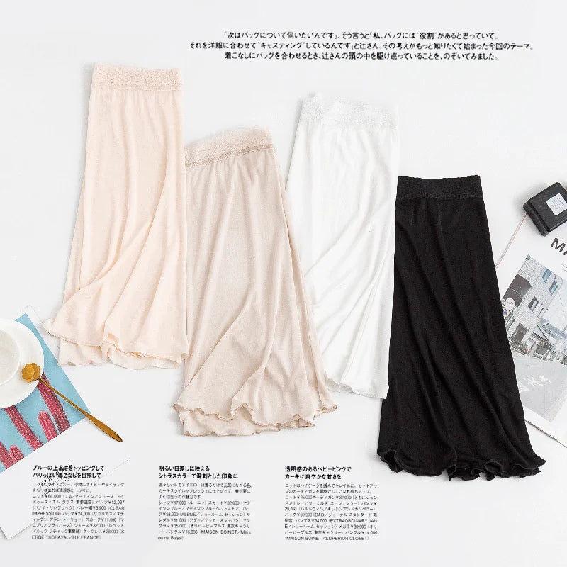 Silk-Blend Half Slip | Seamless Anti-Penetration Underskirt