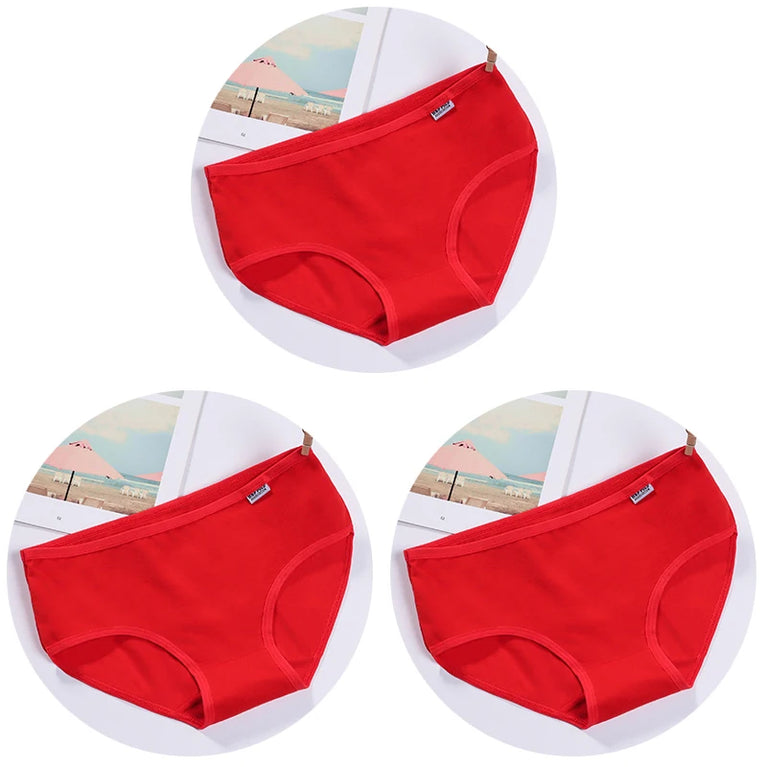 3pc Pure Cotton Briefs | Skin-Friendly Mid-Rise Comfort Set