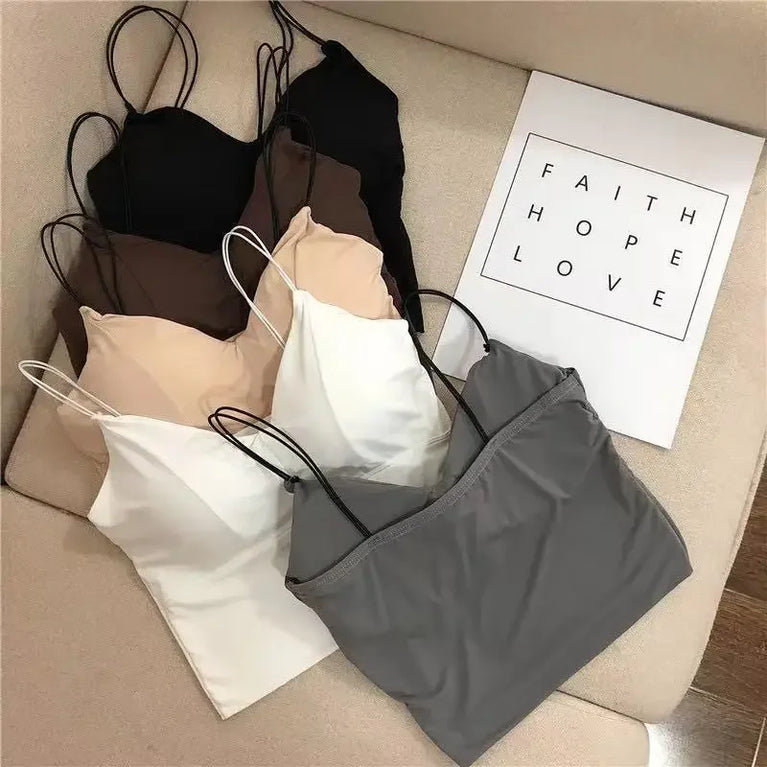 Sexy Ice Silk Camisole & Crop Top – Breathable Summer Comfort