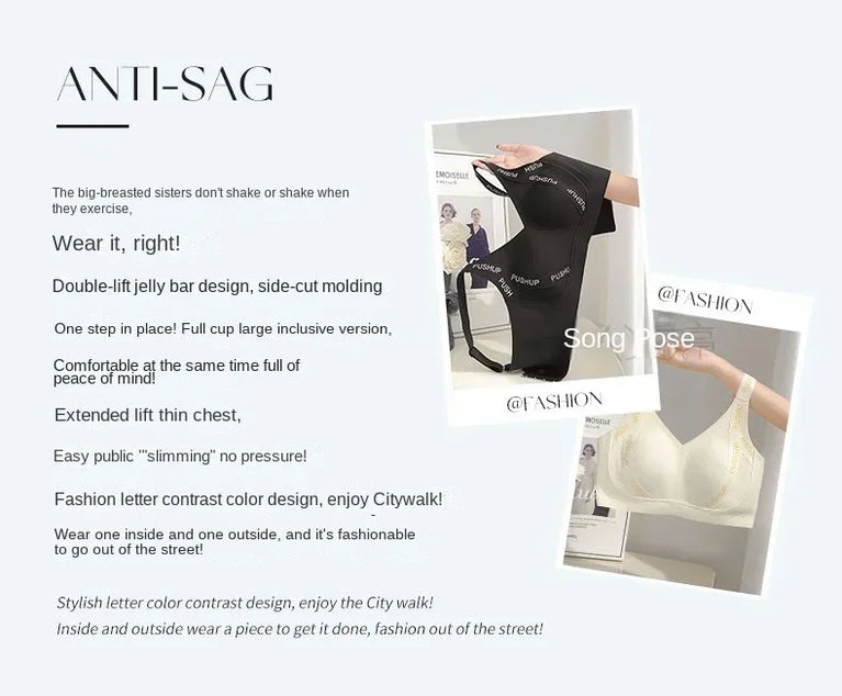 Seamless Wire-Free Minimizer Bra – Sleek Commute Comfort