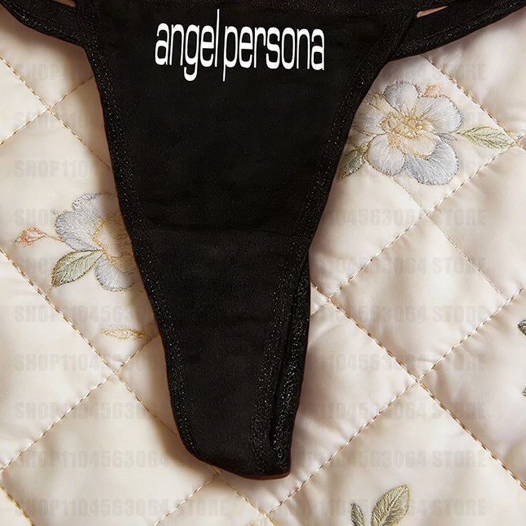 Y2K Letter-Print Fashion Thong | Emo-Style Summer Bottoms
