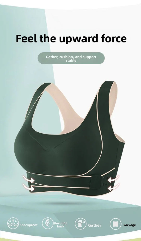 Seamless Summer Sports Bra | Anti-Sagging Side-Support Vest