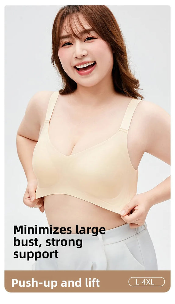 Ice Silk Wireless Shapely Bra | Anti-Sagging Full-Cup Support