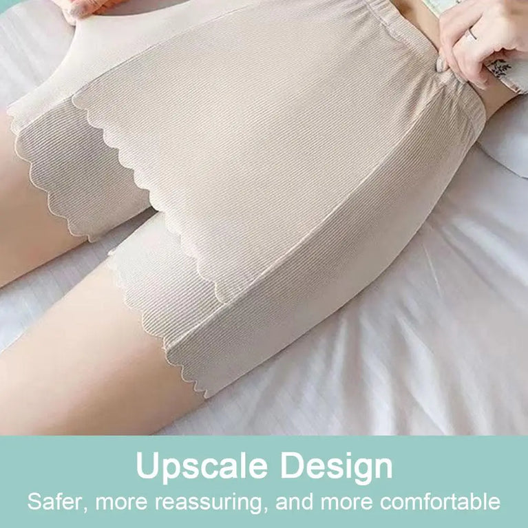 Ice Silk Seamless Safety Shorts | Double-Layer Summer Bloomers