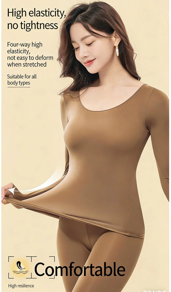 Women’s Seamless Thermal Set | Ultra-Thin Nude Feel Base Layer