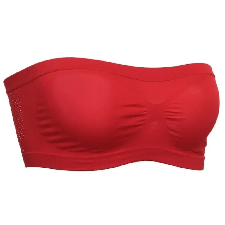 Breathable Mesh Tube Bra | Seamless Strapless Bandeau Top