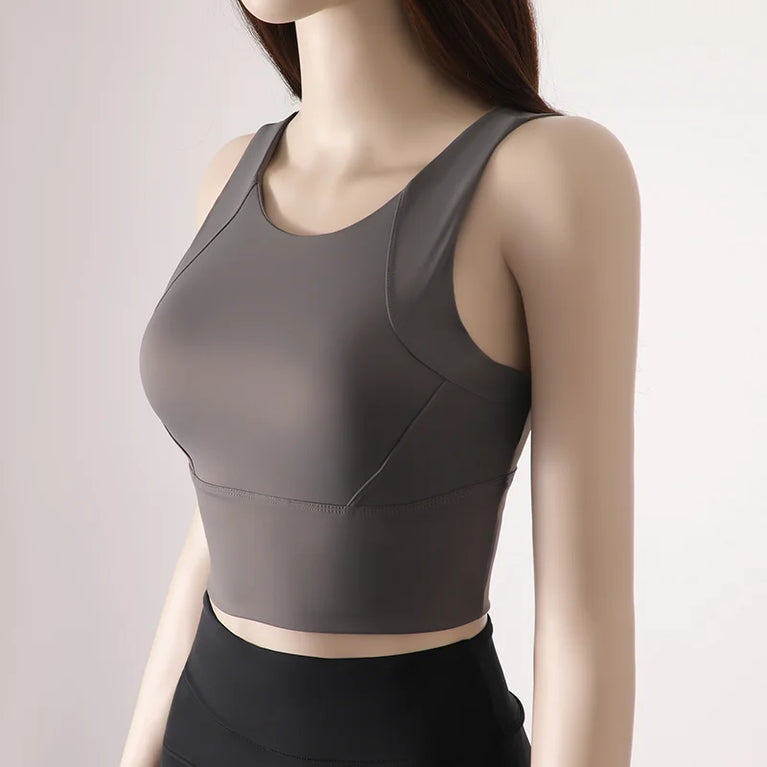 Crazy Seed Fixed-Pad Sports Bra | Athleisure Workout Tank