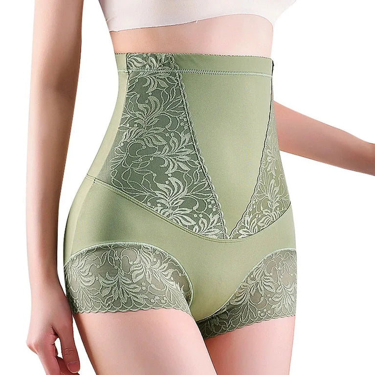 High-Waist Lace Tummy Control Panties | Professional Midsection Shaping & Body Shaper
