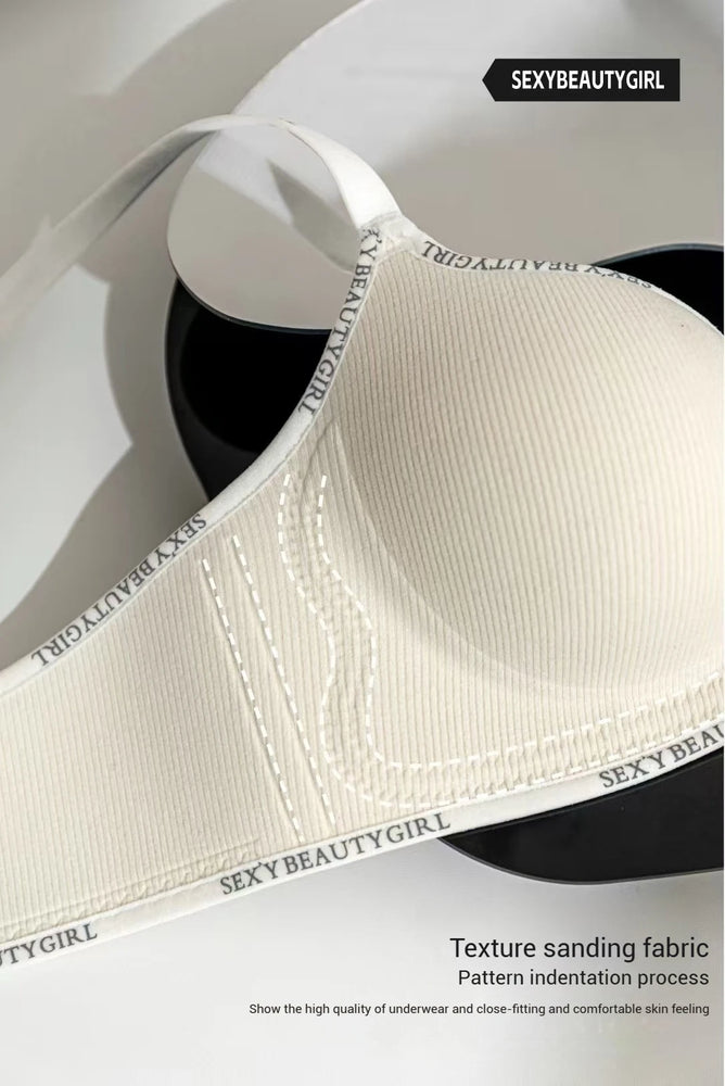 All Of Me Letter Strap Push-Up Bra | Wireless Plunge Support