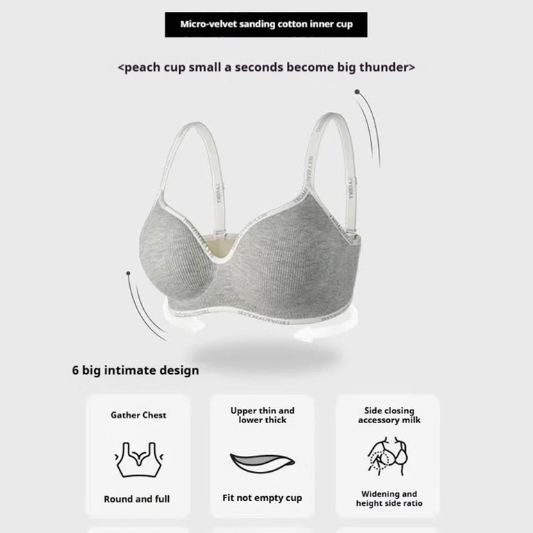 All Of Me Letter Strap Push-Up Bra | Wireless Plunge Support