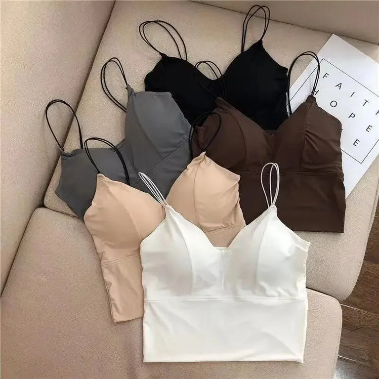 Sexy Ice Silk Camisole & Crop Top – Breathable Summer Comfort