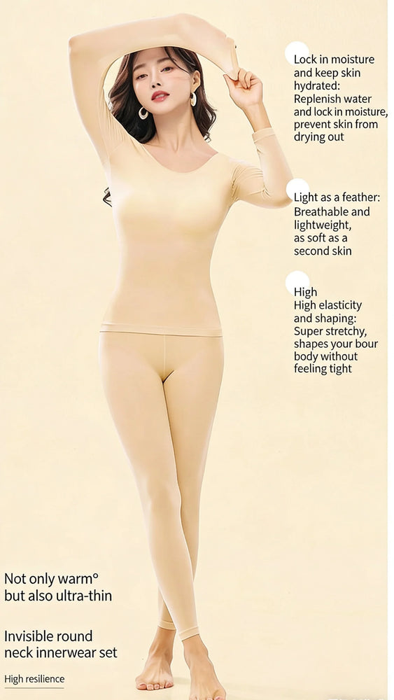 Women’s Seamless Thermal Set | Ultra-Thin Nude Feel Base Layer