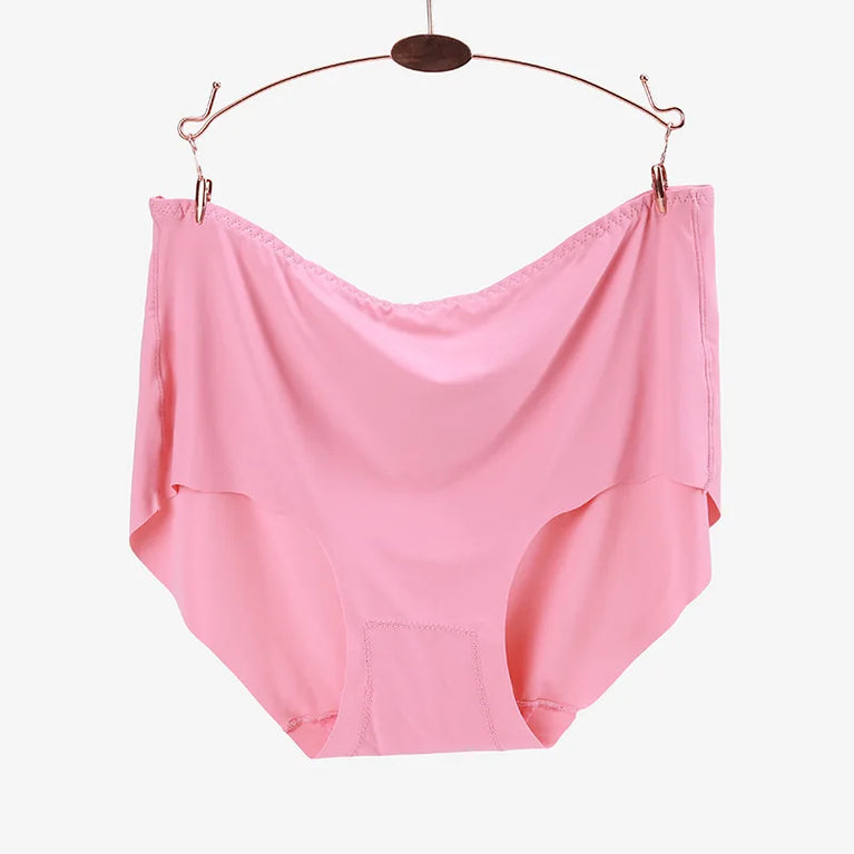 Ice Silk Plus Size Seamless Boyshorts (4-Pack) – Ultrathin Cooling Comfort