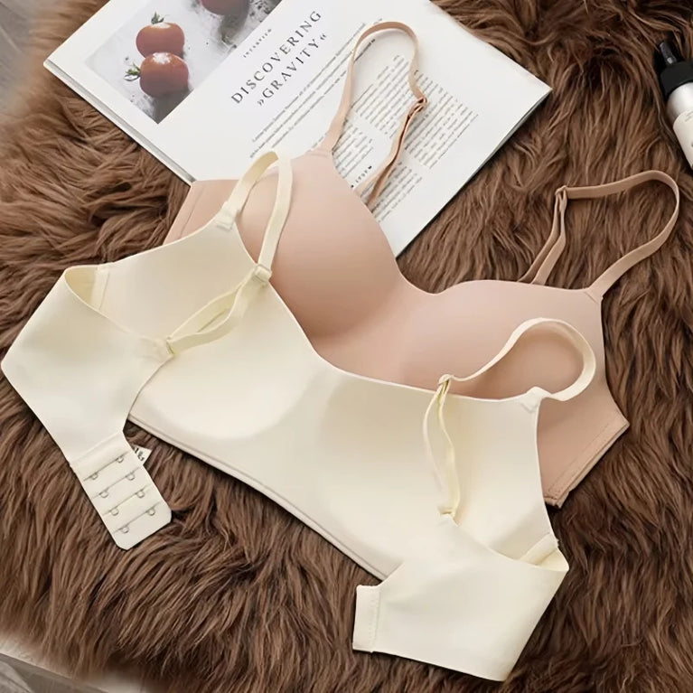 Seamless Half-Cup Bra – Wireless Lift & Convertible Support
