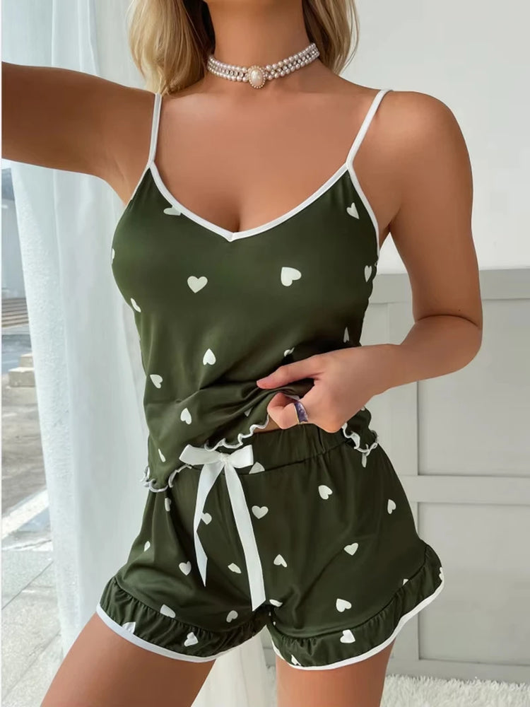 Pajama Set | Sexy Sleeveless Summer Suit