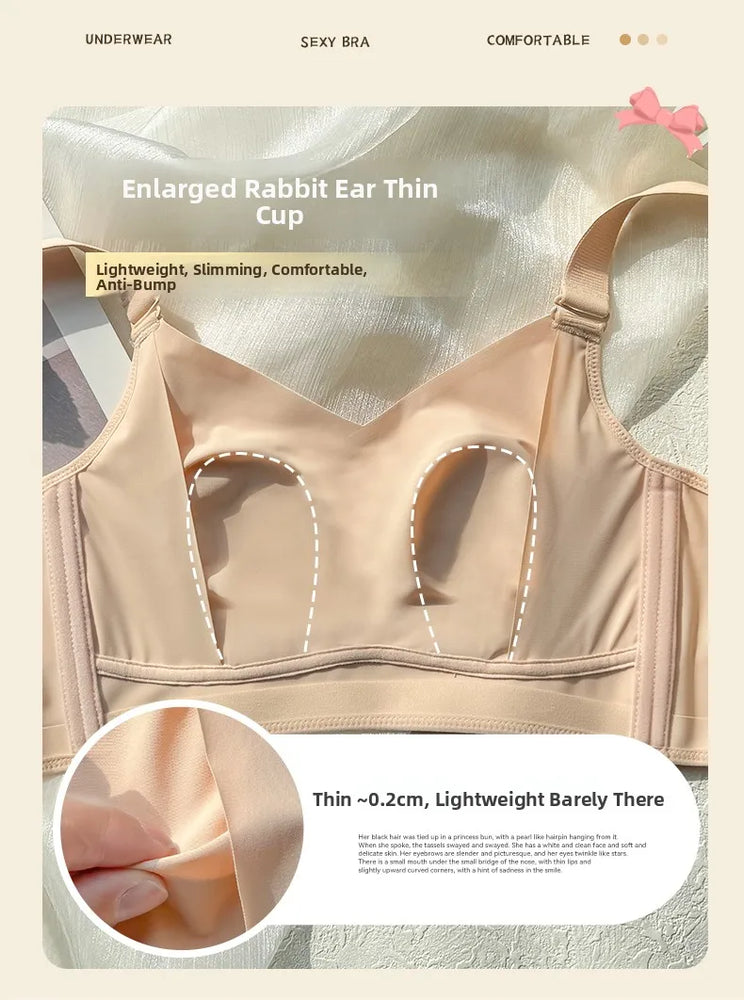 Ultra-Thin Wireless Full-Cup Bra | Sporty V-Neck Summer Fit