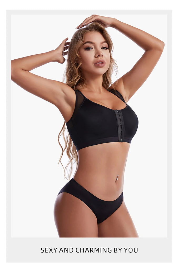Front-Closure Compression Bra | Wireless Post-Op Fit